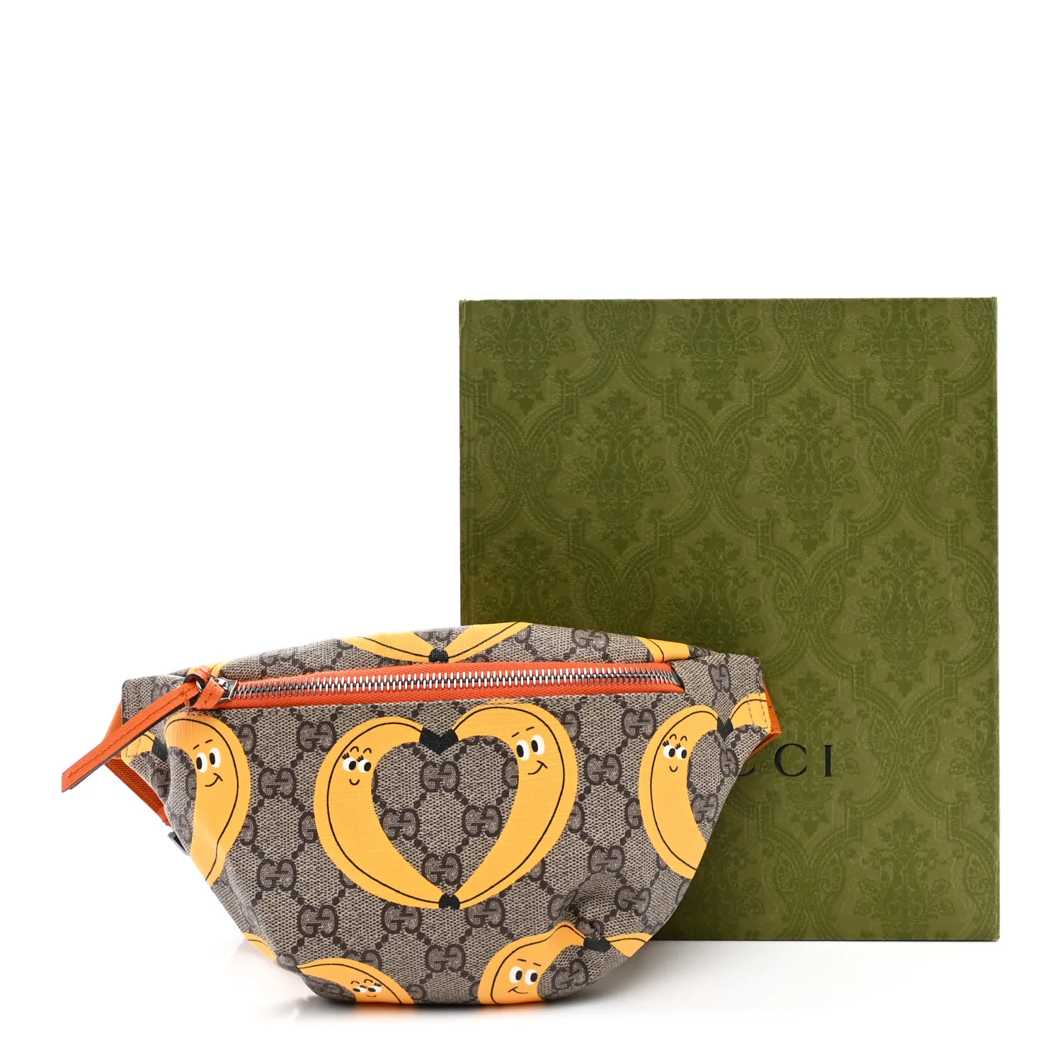 GG Supreme Monogram Banana Childrens Belt Bag Beige Ebony Multicolor Carrot Orange - Image 11