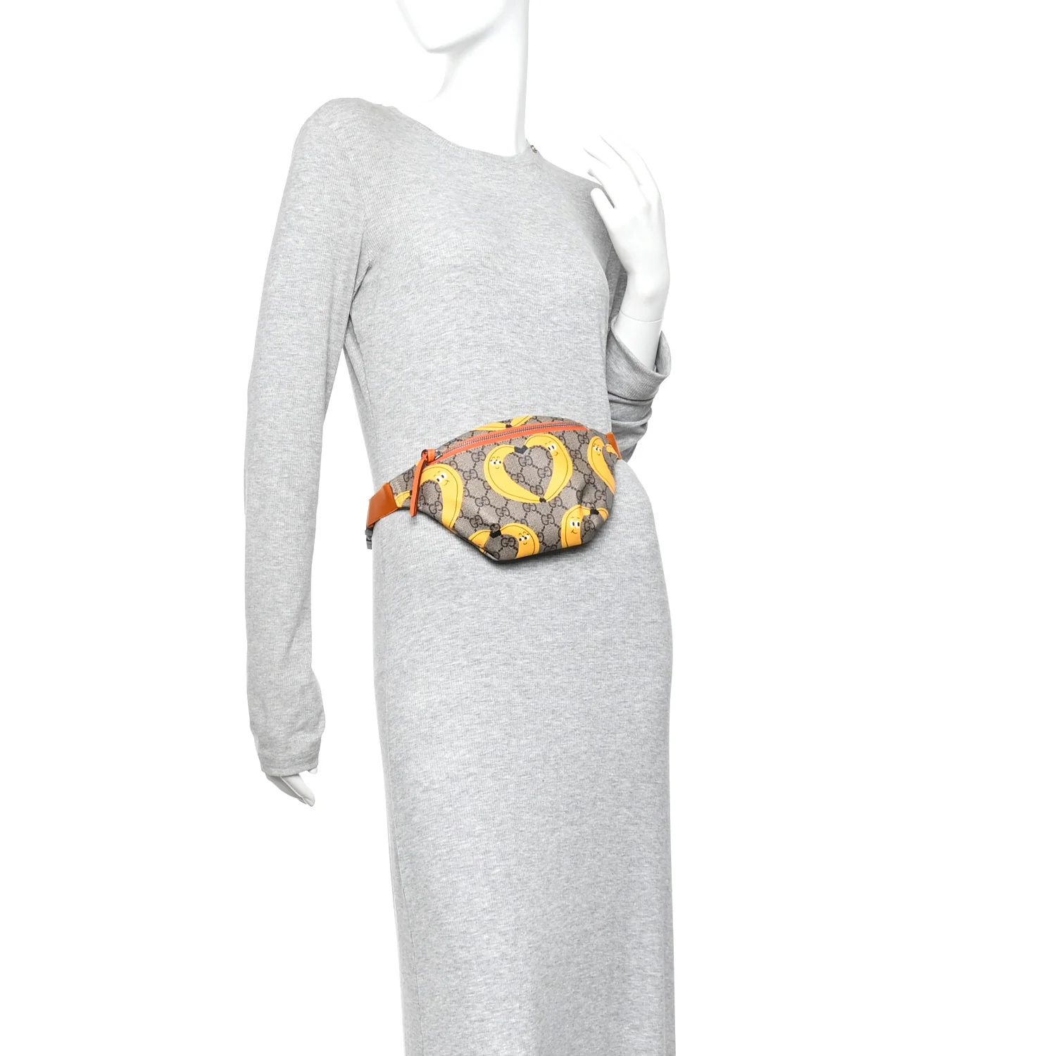 GG Supreme Monogram Banana Childrens Belt Bag Beige Ebony Multicolor Carrot Orange - Image 2