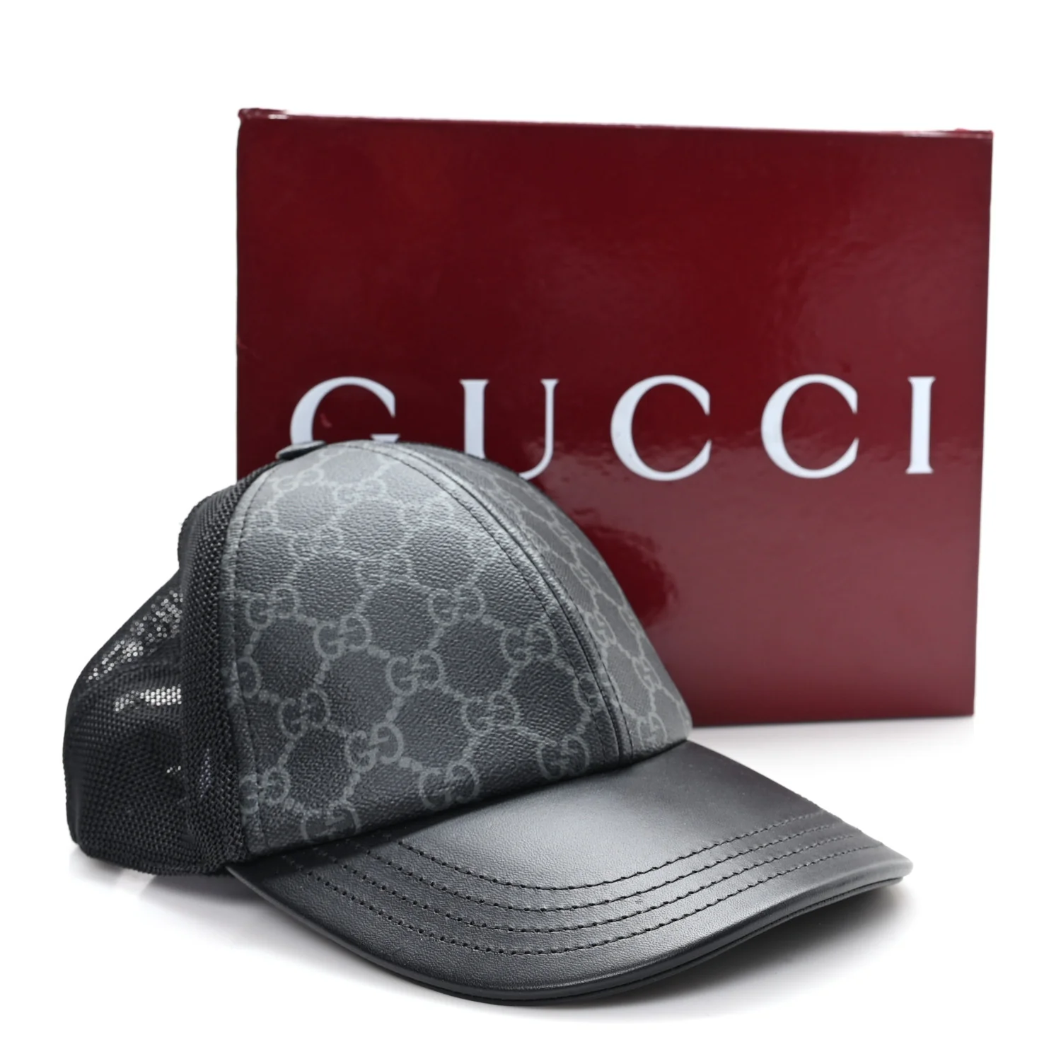 GG Supreme Monogram Baseball Hat M 58 Black - Image 11