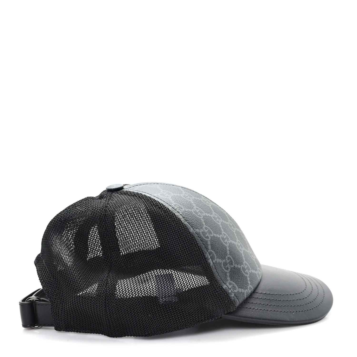 GG Supreme Monogram Baseball Hat M 58 Black - Image 6