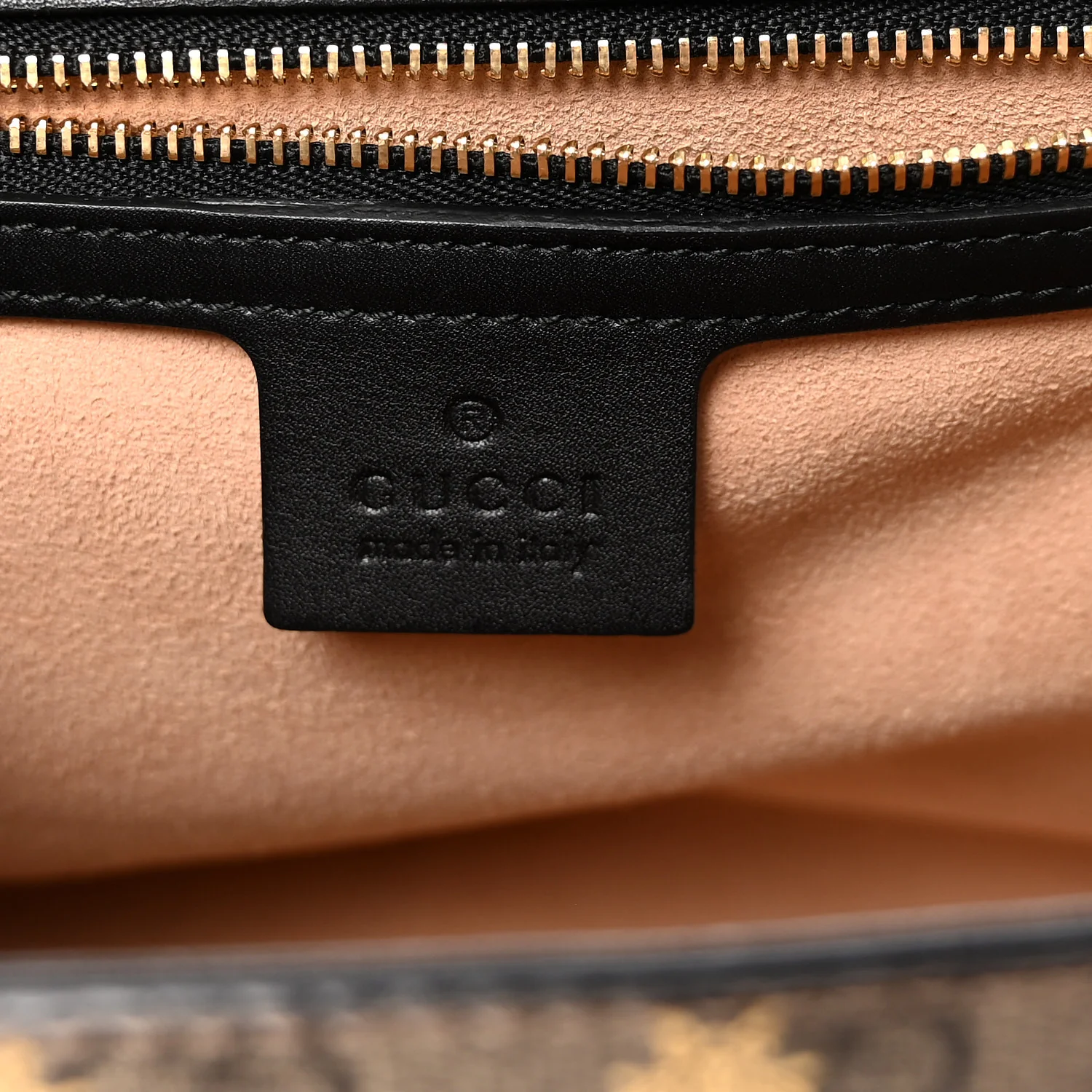 GG Supreme Monogram Bees Medium Padlock Shoulder Bag Beige Oro Black - Image 6