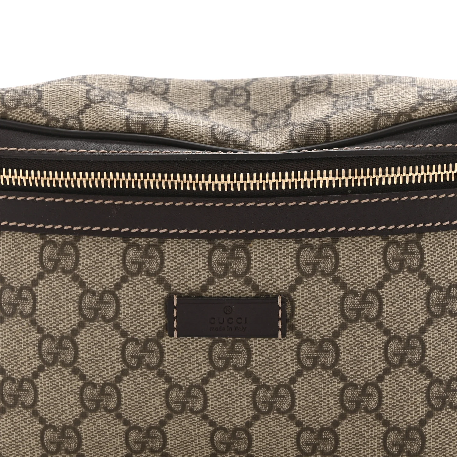 GG Supreme Monogram Belt Bag Dark Brown - Image 8