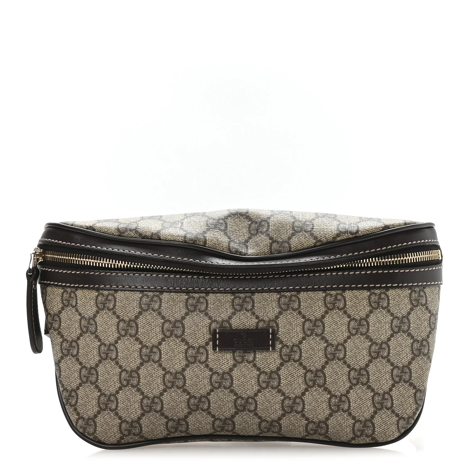 GG Supreme Monogram Belt Bag Dark Brown