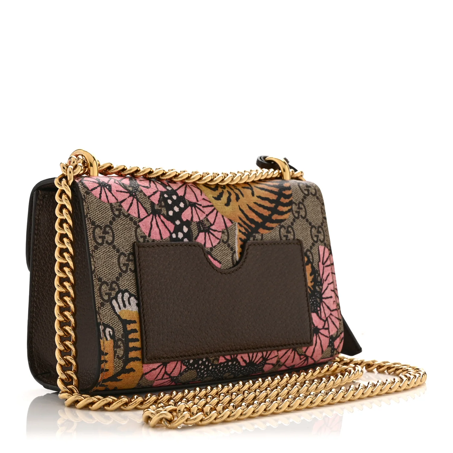 GG Supreme Monogram Bengal Small Padlock Shoulder Bag Beige Pink - Image 3