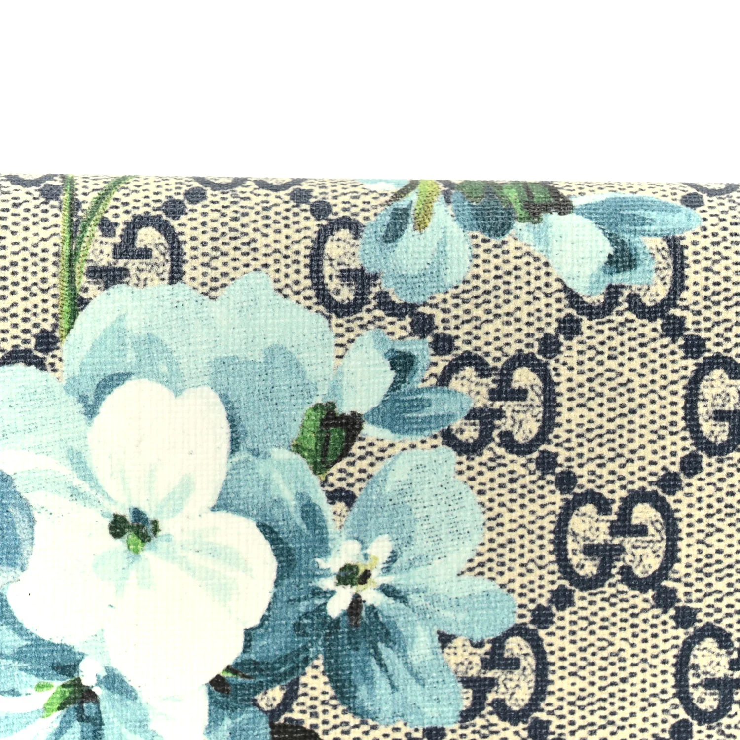 GG Supreme Monogram Blooms Card Case Beige Blue Navy Hibiscus Red - Image 8