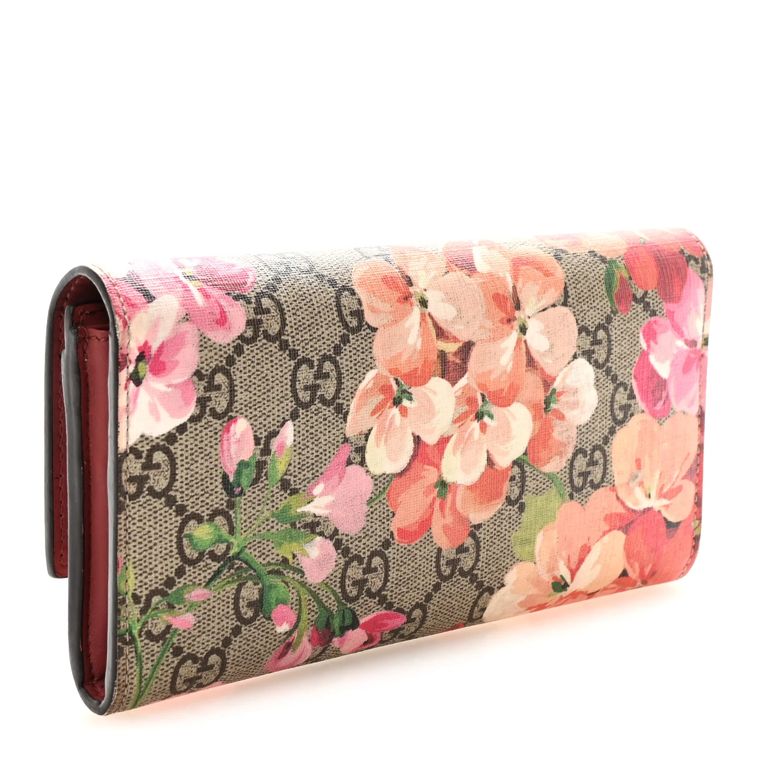 GG Supreme Monogram Blooms Continental Wallet Beige Multicolor Dry Rose - Image 3