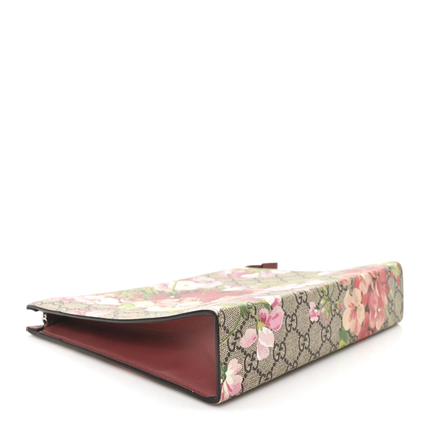 GG Supreme Monogram Blooms Large Cosmetic Case Beige Multicolor Dry Rose - Image 4