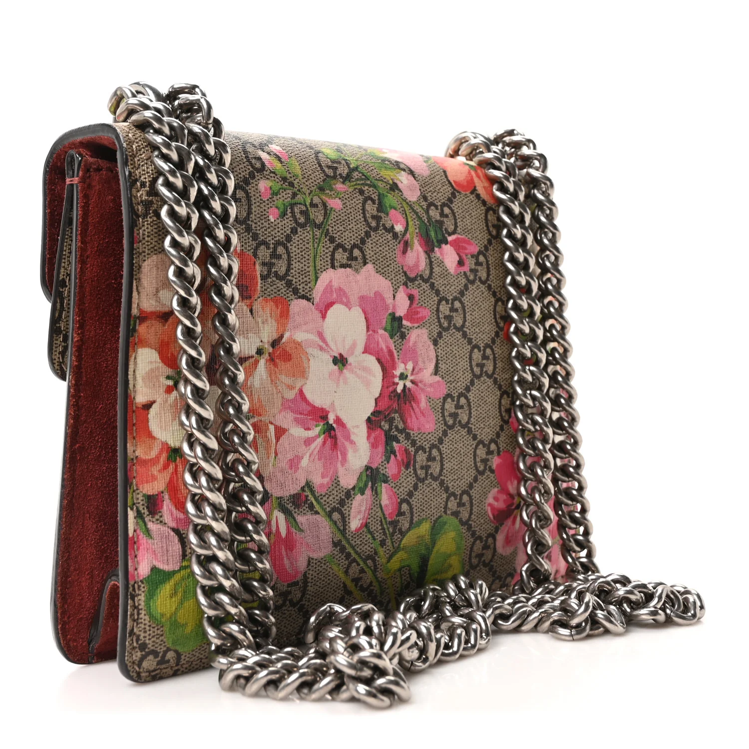 GG Supreme Monogram Blooms Mini Dionysus Shoulder Bag Beige Multicolor Dry Rose - Image 3