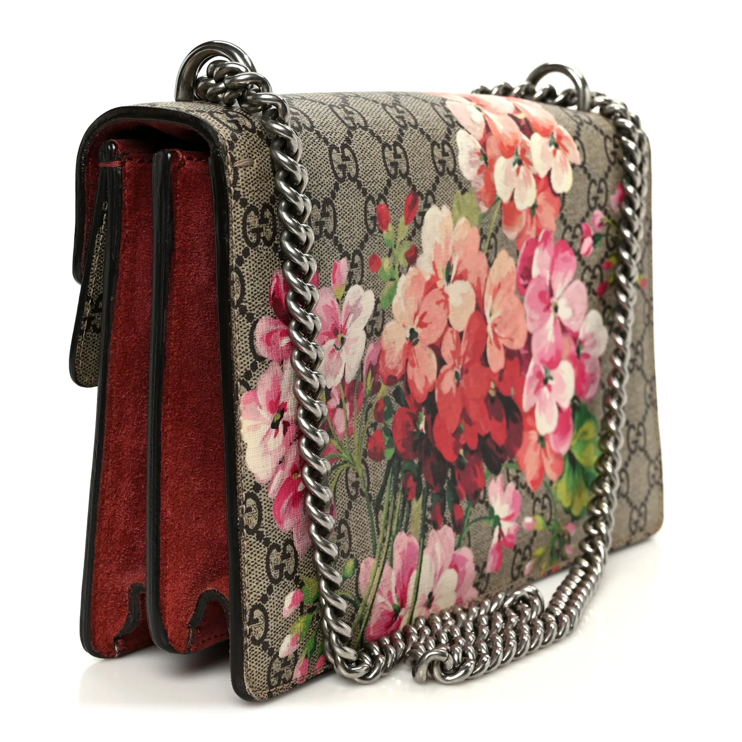 GG Supreme Monogram Blooms Small Dionysus Shoulder Bag Beige Multicolor Dry Rose - Image 3