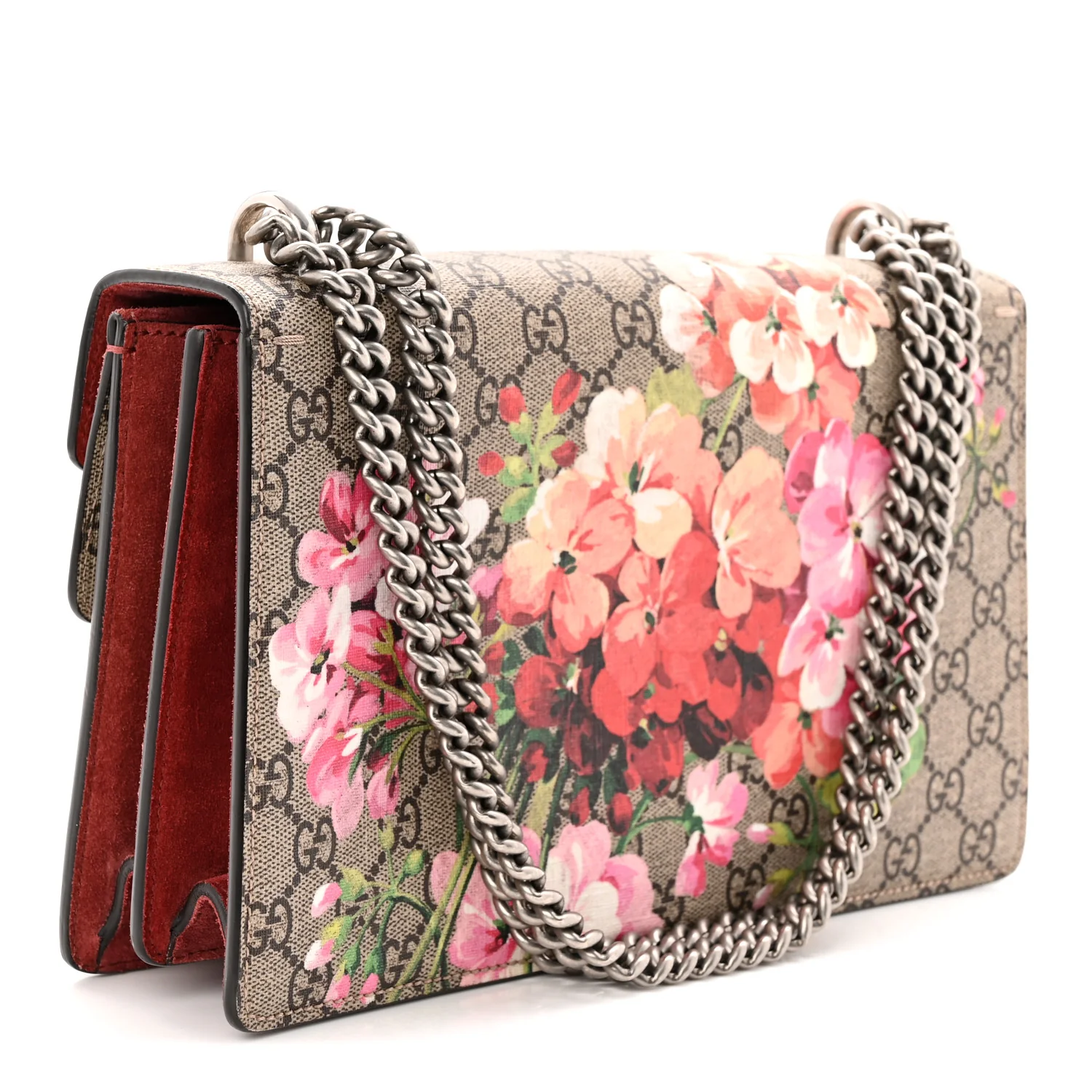 GG Supreme Monogram Blooms Small Dionysus Shoulder Bag Beige Multicolor Dry Rose - Image 3