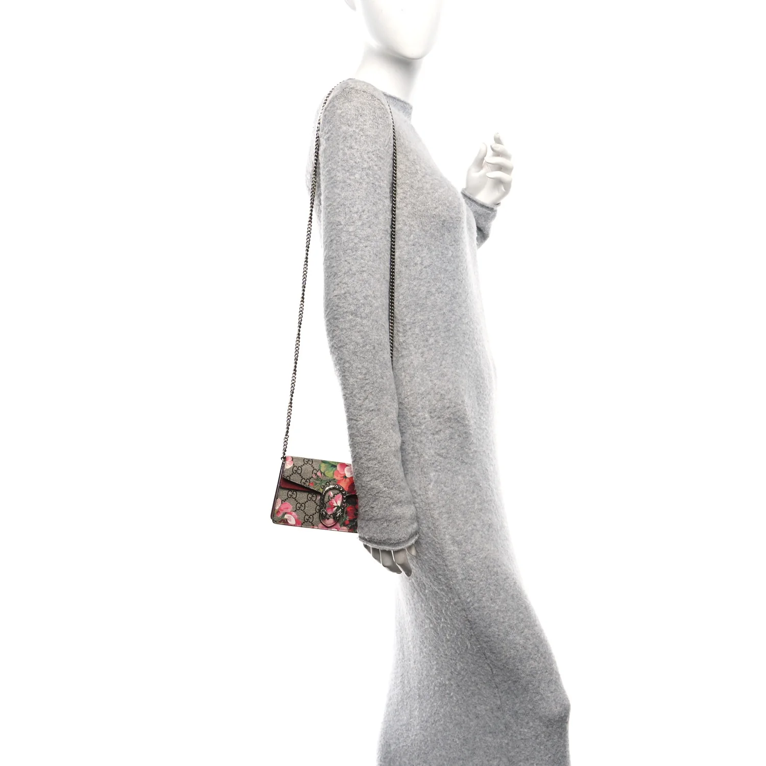 GG Supreme Monogram Blooms Super Mini Dionysus Shoulder Bag Beige Multicolor Dry Rose - Image 2