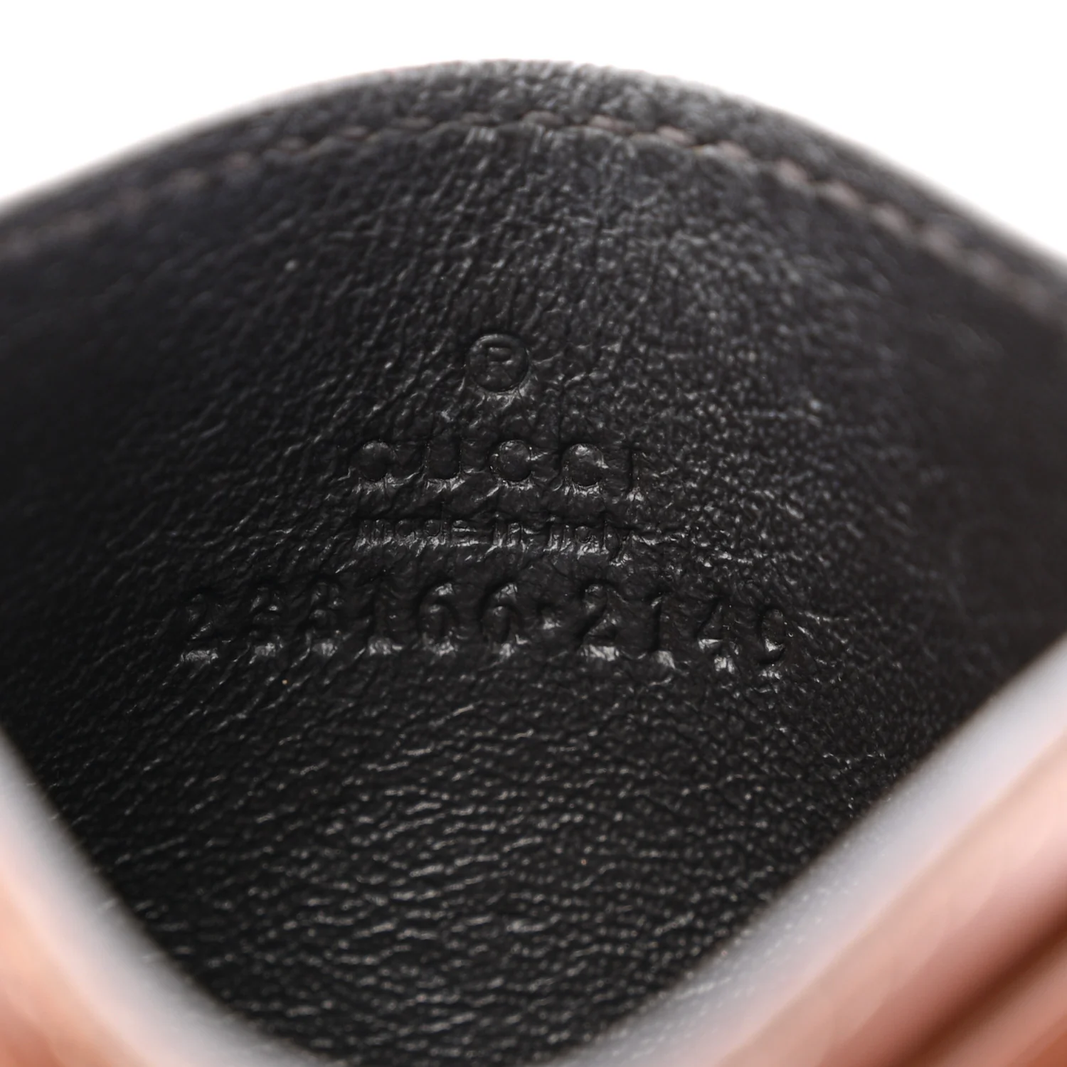 GG Supreme Monogram Calfskin Card Holder Beige Ebony Cuir - Image 6