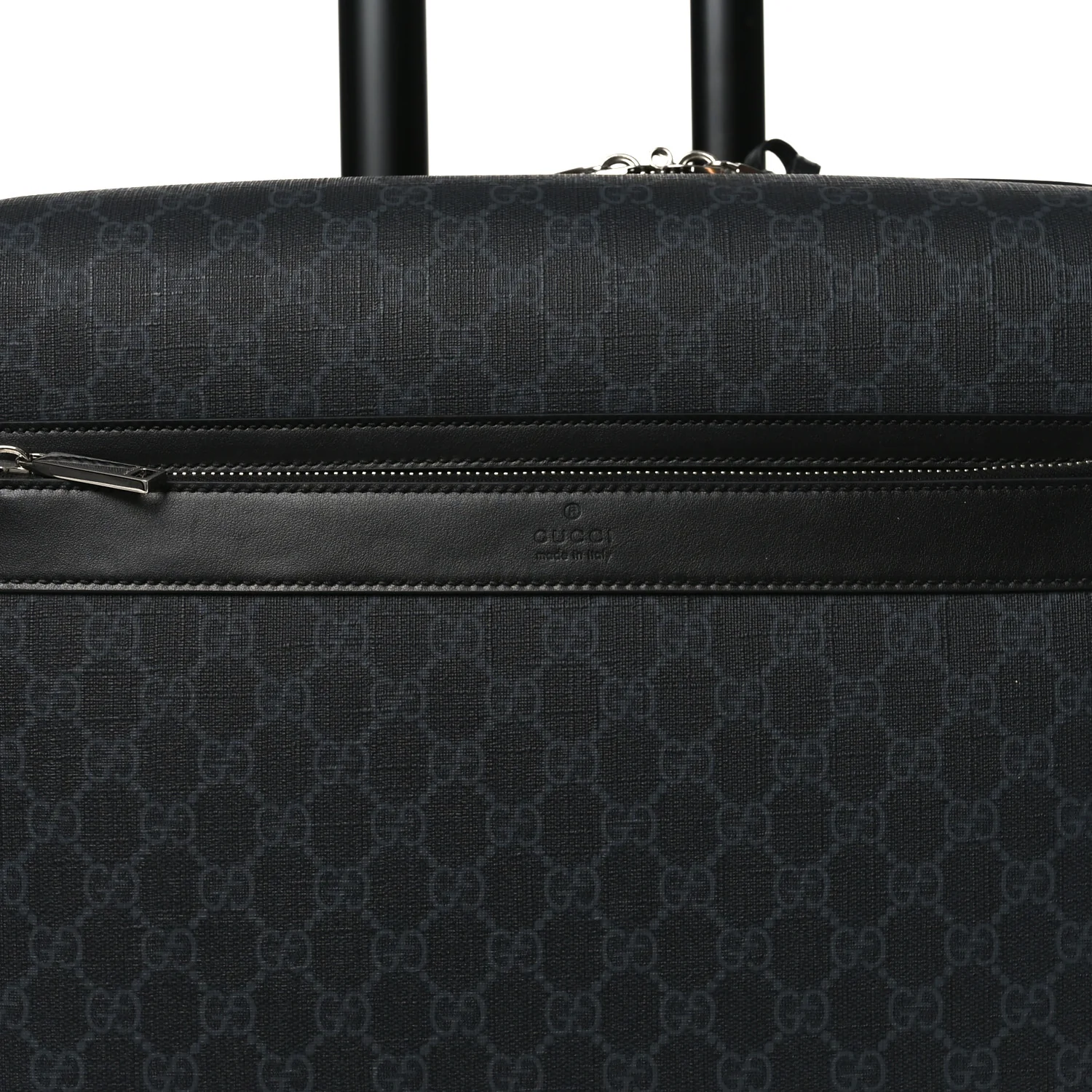GG Supreme Monogram Calfskin Small Carry On Trolley Black - Image 8