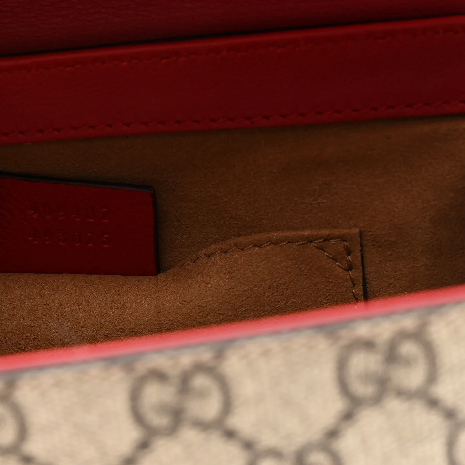 GG Supreme Monogram Calfskin Small Padlock Shoulder Bag Beige Hibiscus Red New Rosette - Image 7