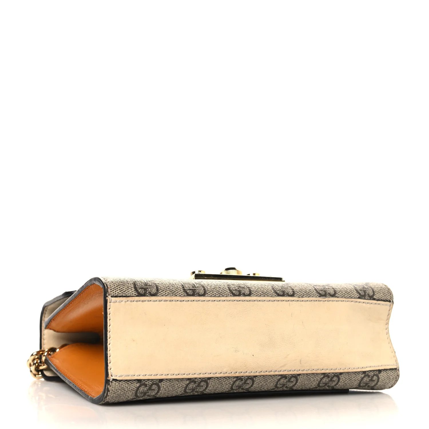 GG Supreme Monogram Calfskin Small Padlock Shoulder Bag Beige Mystic White Sun Oil - Image 3