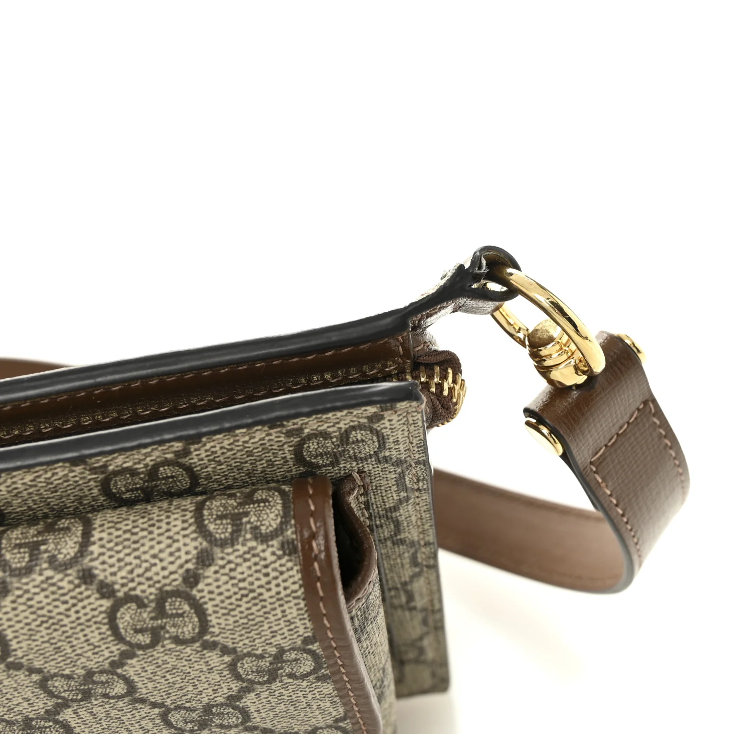GG Supreme Monogram Canvas Interlocking G Belt Bag Beige Ebony - Image 10