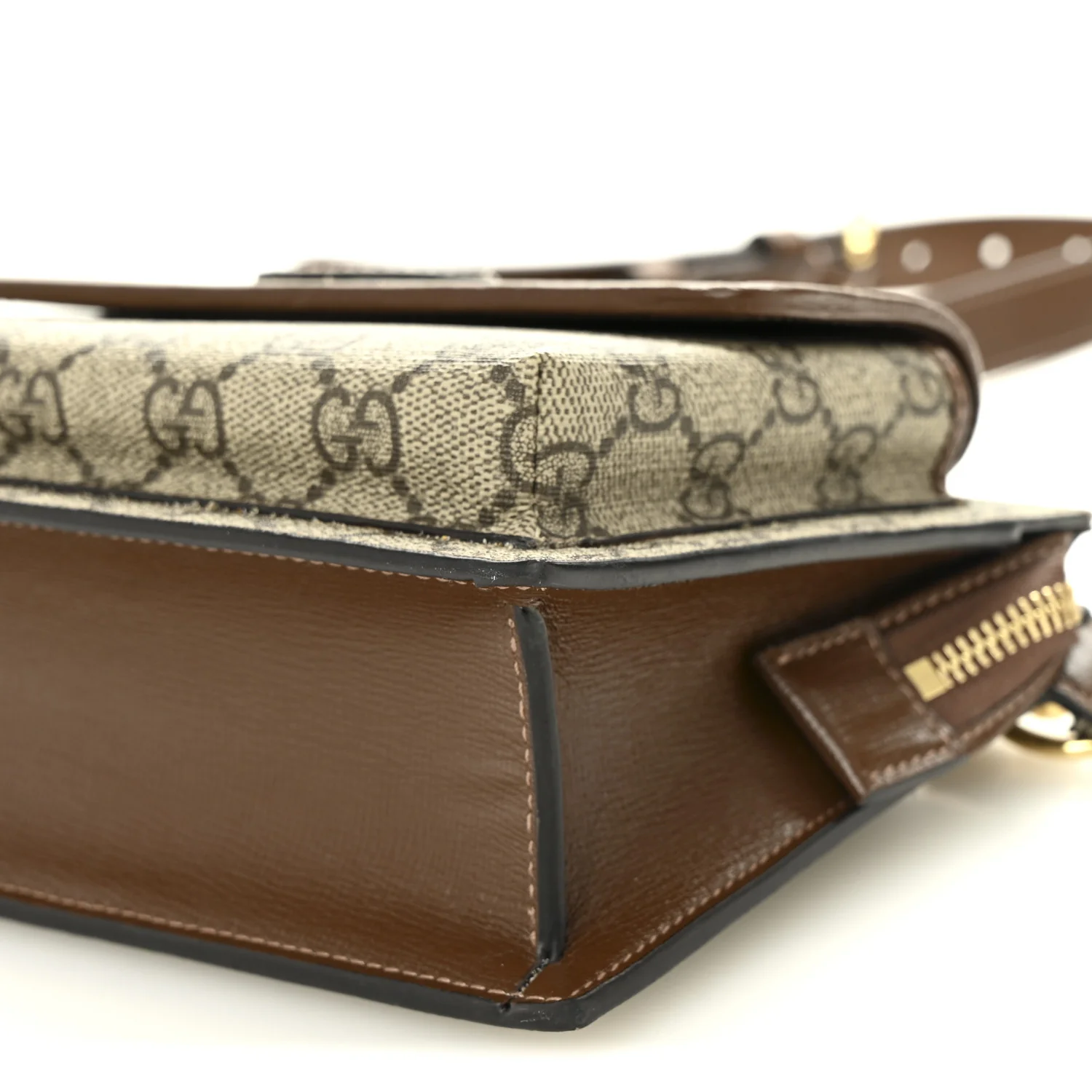 GG Supreme Monogram Canvas Interlocking G Belt Bag Beige Ebony - Image 9
