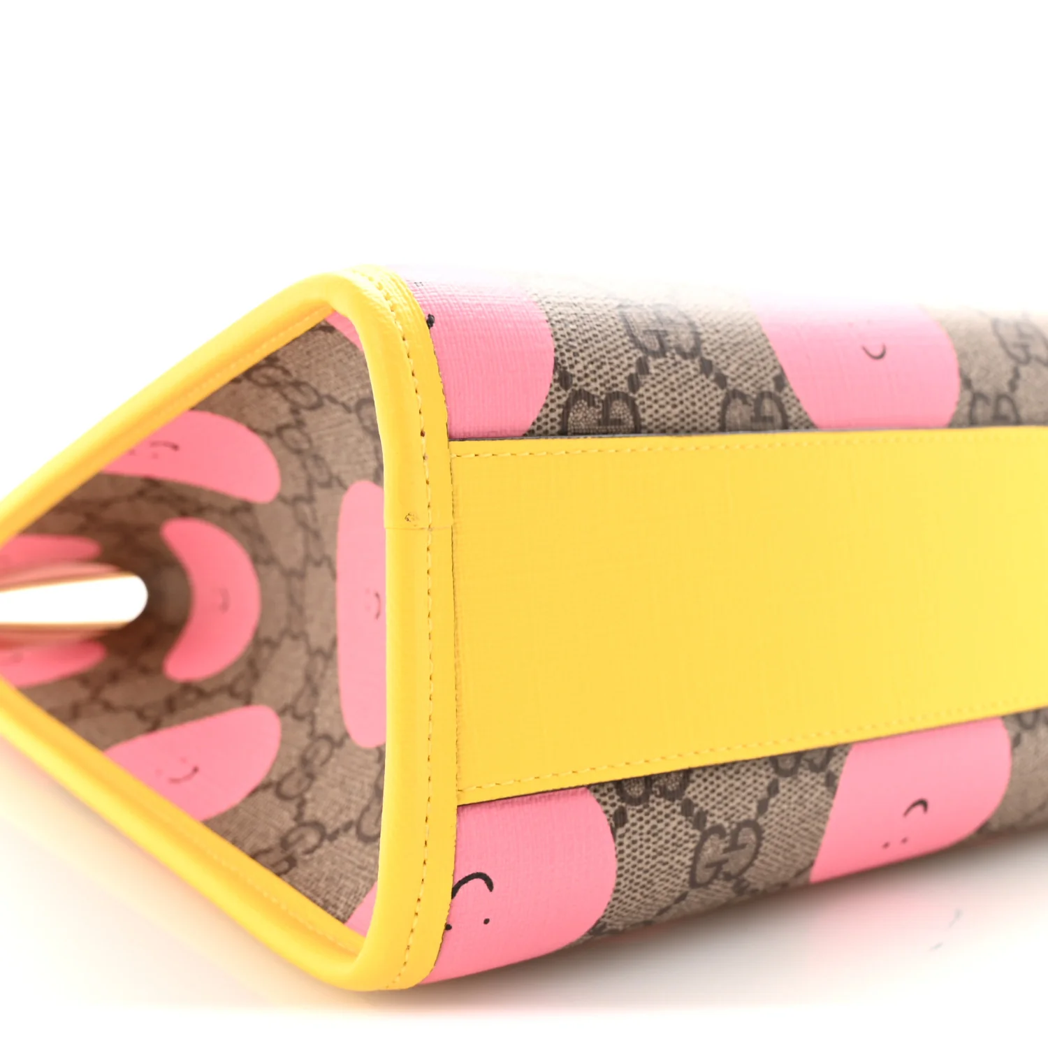 GG Supreme Monogram Childrens Printed Smile Tote Beige Dark Brown Yellow Pink - Image 9