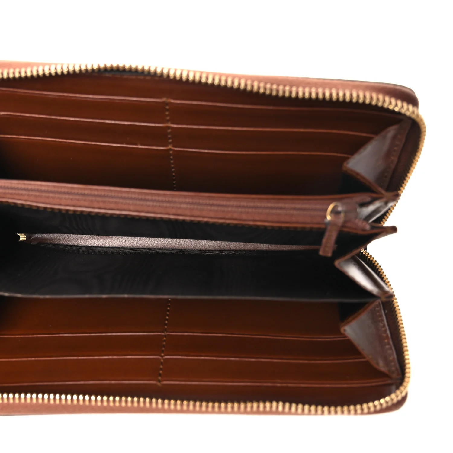 GG Supreme Monogram Cuoio Toscano Zip Around Wallet Beige Ebony Cuir - Image 5