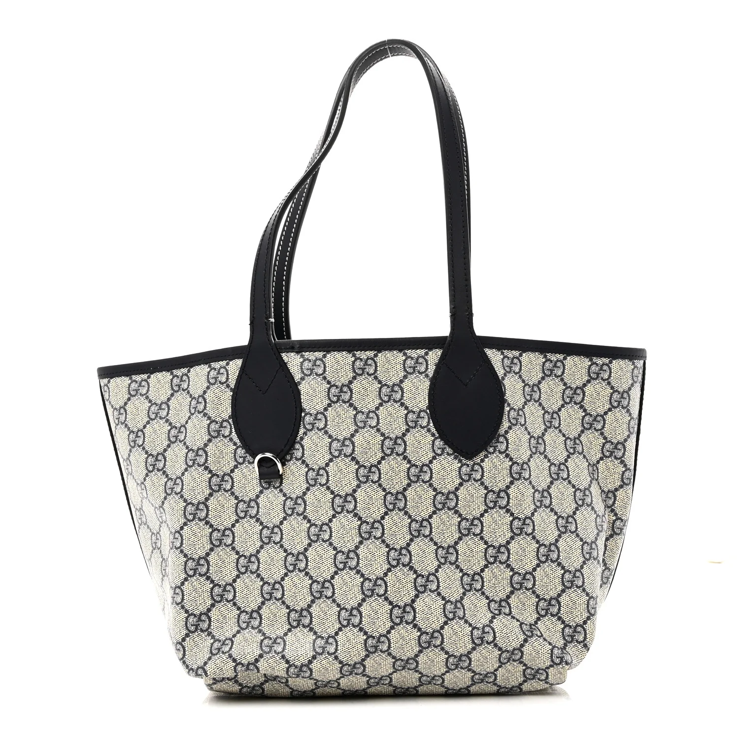 GG Supreme Monogram Denim Small Totissima Reversible Tote Beige Blue