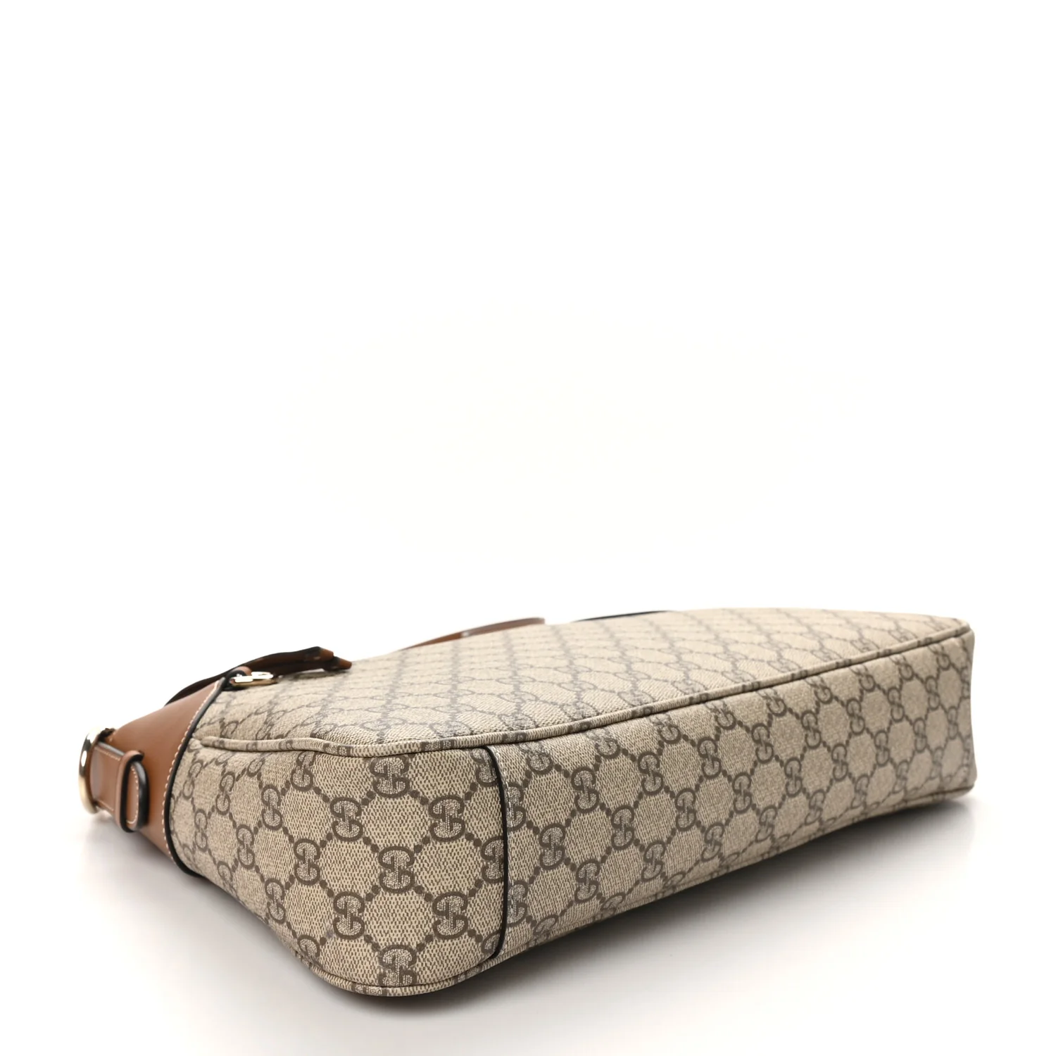 GG Supreme Monogram Emblem Medium Shoulder Bag Beige Dark Brown - Image 4