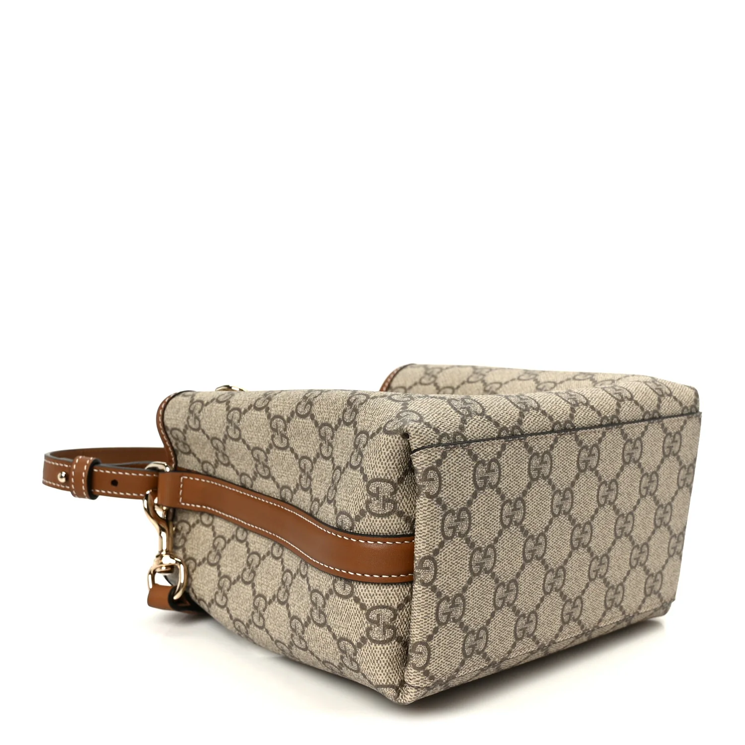 GG Supreme Monogram Emblem Small Shoulder Bag Beige Ebony Sundial - Image 4