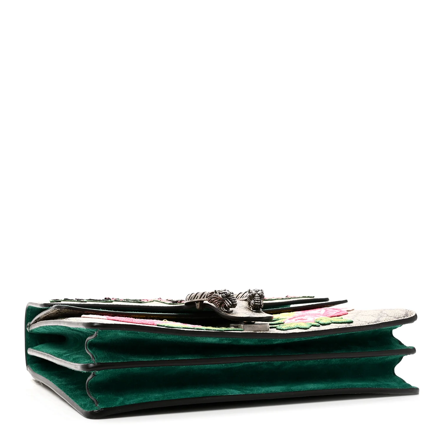 GG Supreme Monogram Embroidered Medium Dionysus Shoulder Bag Emerald - Image 4