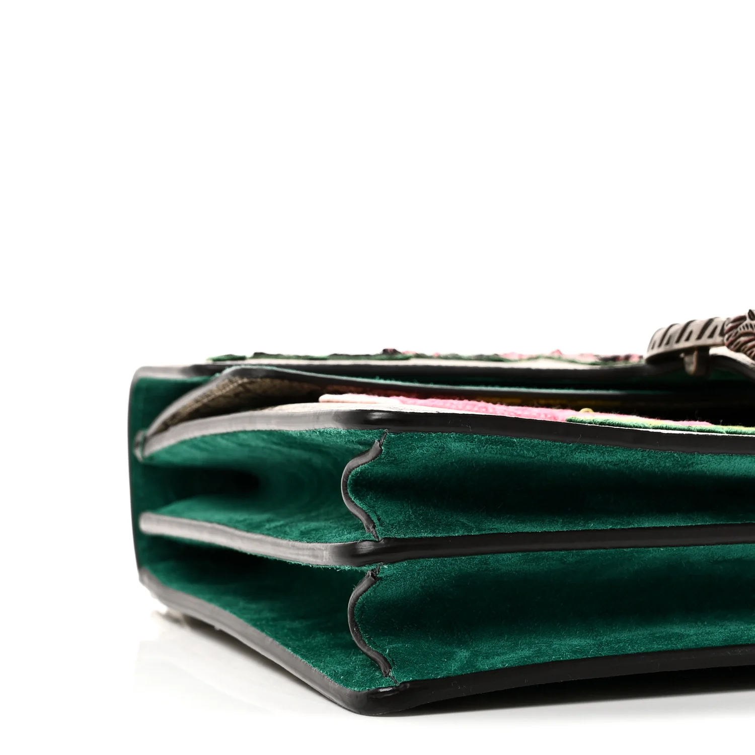 GG Supreme Monogram Embroidered Medium Dionysus Shoulder Bag Emerald - Image 9