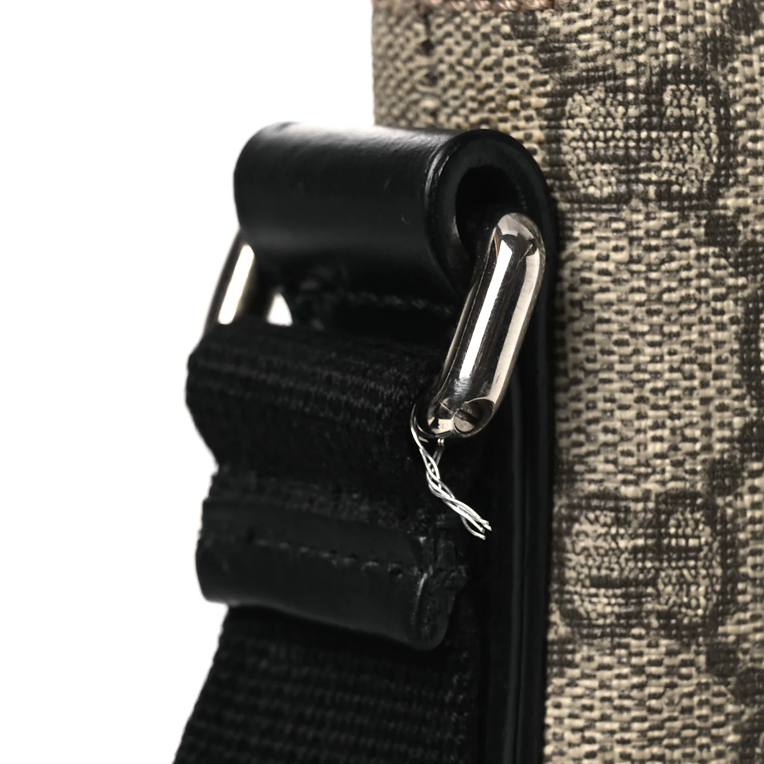GG Supreme Monogram Flat Messenger Bag Black - Image 10