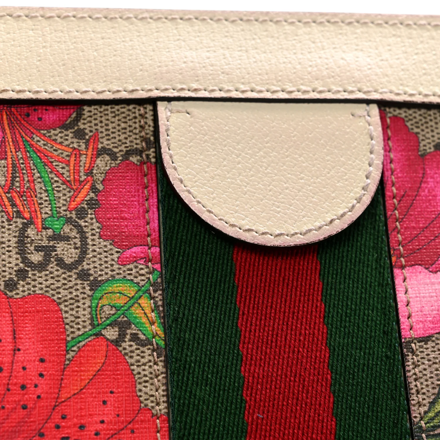 GG Supreme Monogram Flora Web Small Ophidia Chain Shoulder Bag White - Image 12