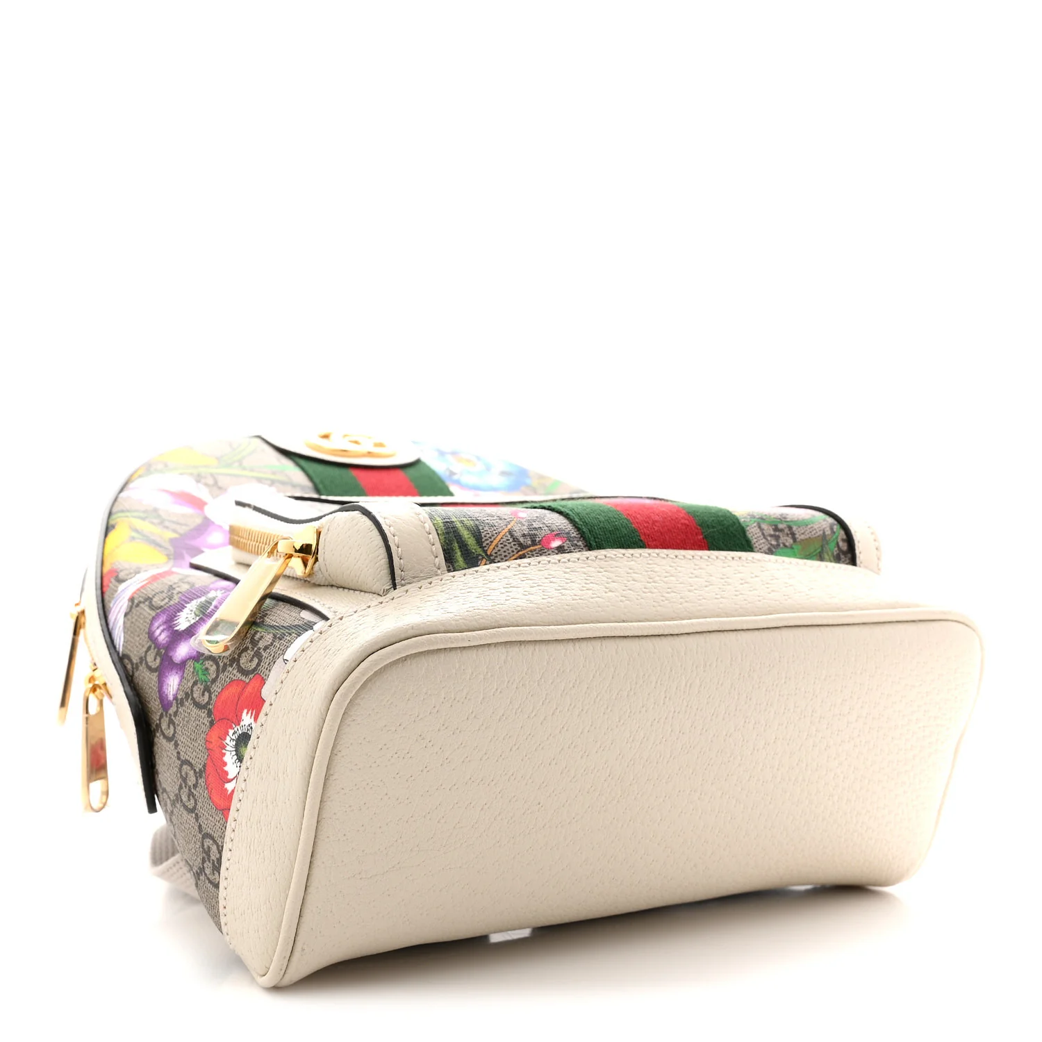 GG Supreme Monogram Flora Web Small Ophidia Day Backpack White - Image 4