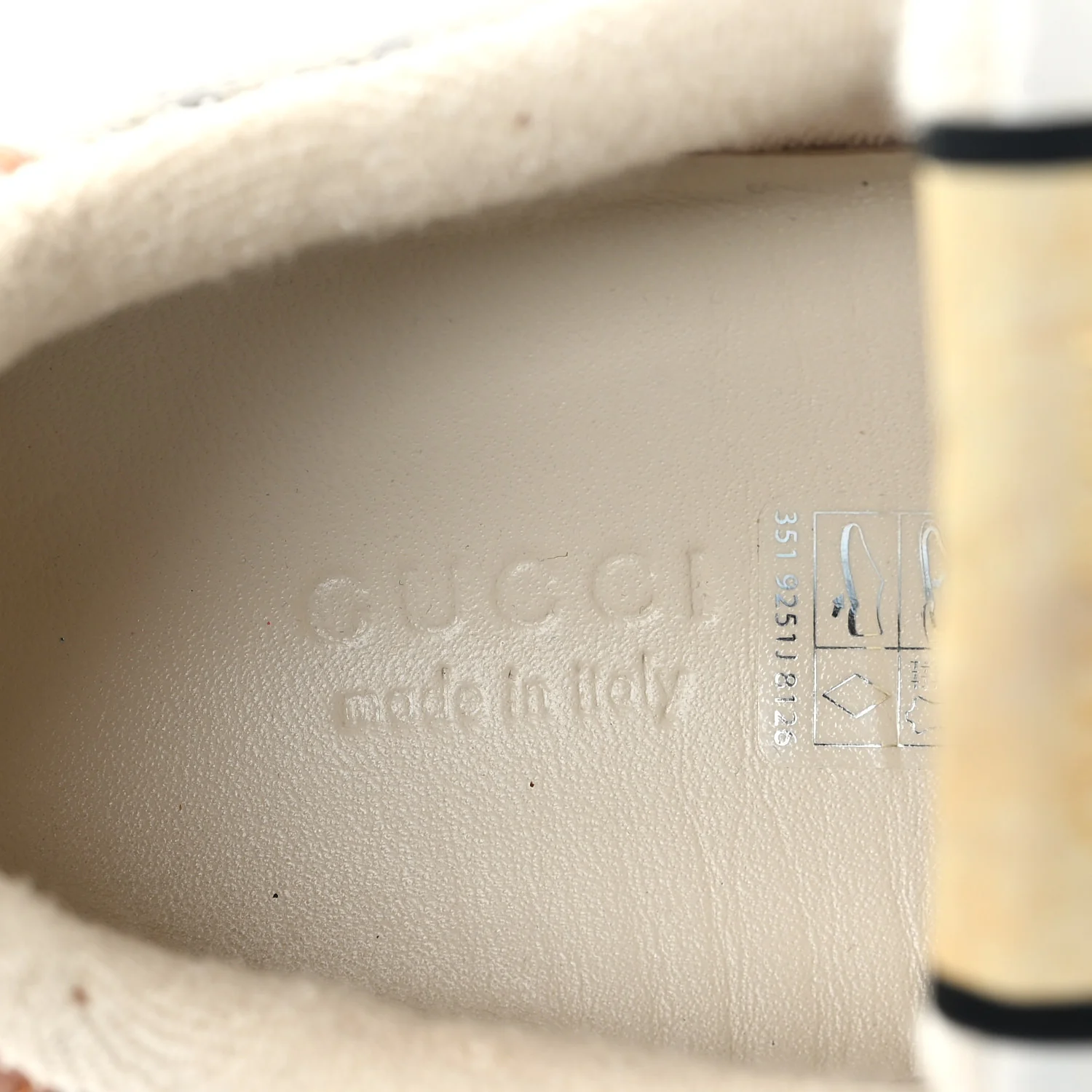 GG Supreme Monogram Harness Calfskin Web Womens Screener Sneakers 39 Beige Ebony Rosso Harness Brown - Image 8