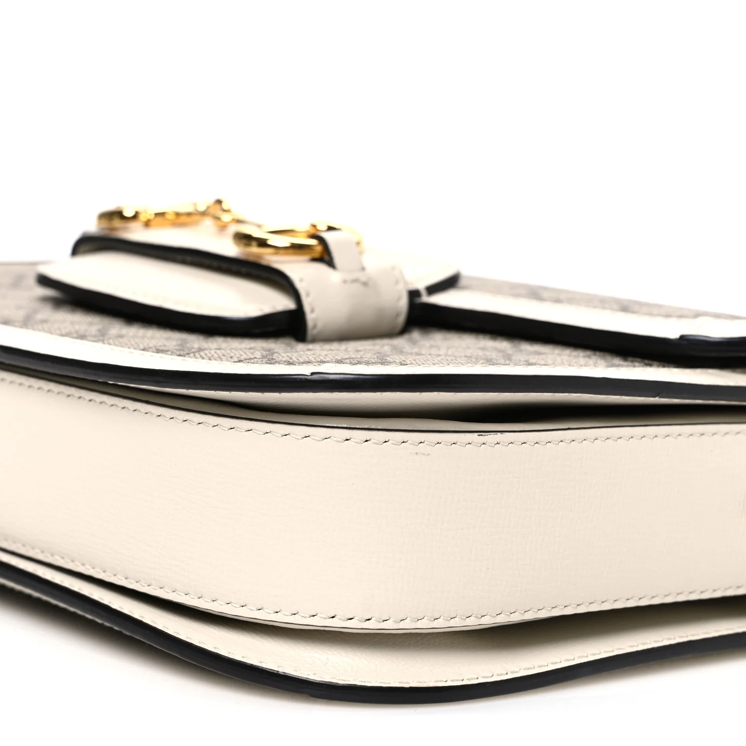 GG Supreme Monogram Horsebit 1955 Shoulder Bag Beige Mystic White - Image 10