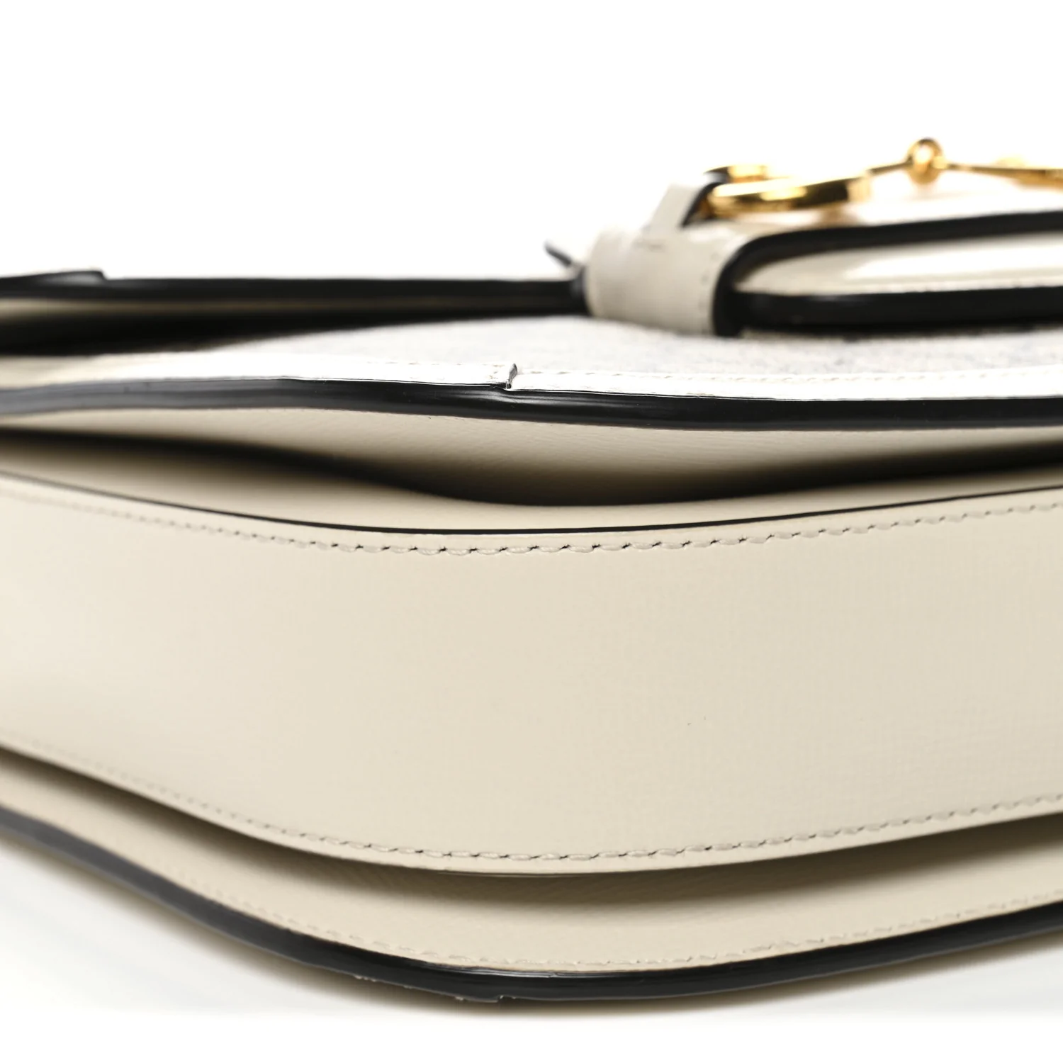 GG Supreme Monogram Horsebit 1955 Shoulder Bag Beige Mystic White - Image 9