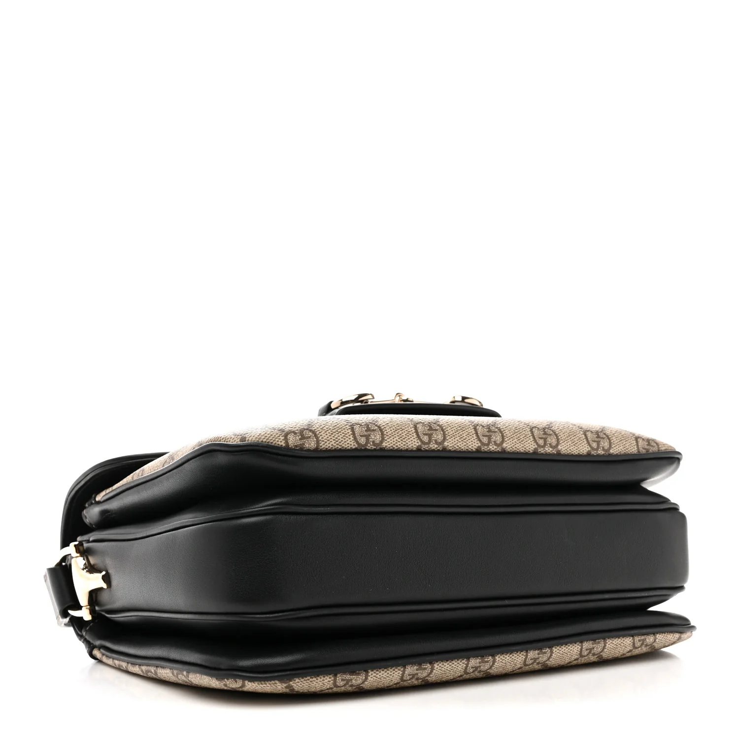 GG Supreme Monogram Horsebit 1955 Soft Small Shoulder Bag Beige Black - Image 4