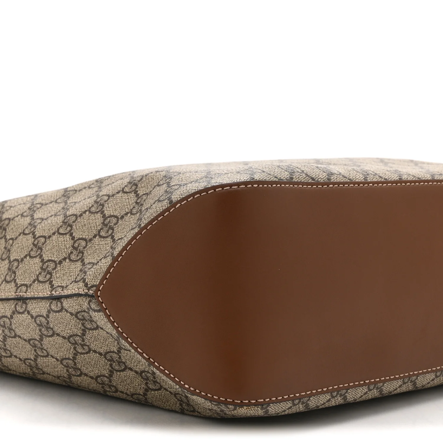 GG Supreme Monogram Large Linea A Hobo Light Brown - Image 10