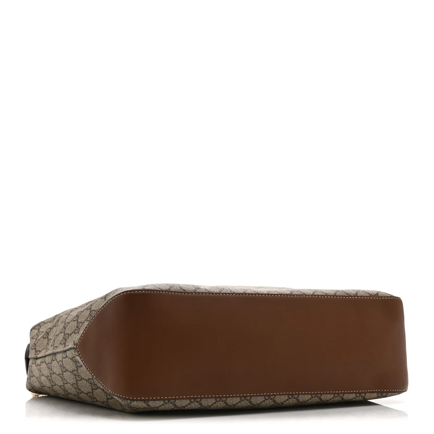 GG Supreme Monogram Large Linea A Hobo Light Brown - Image 4