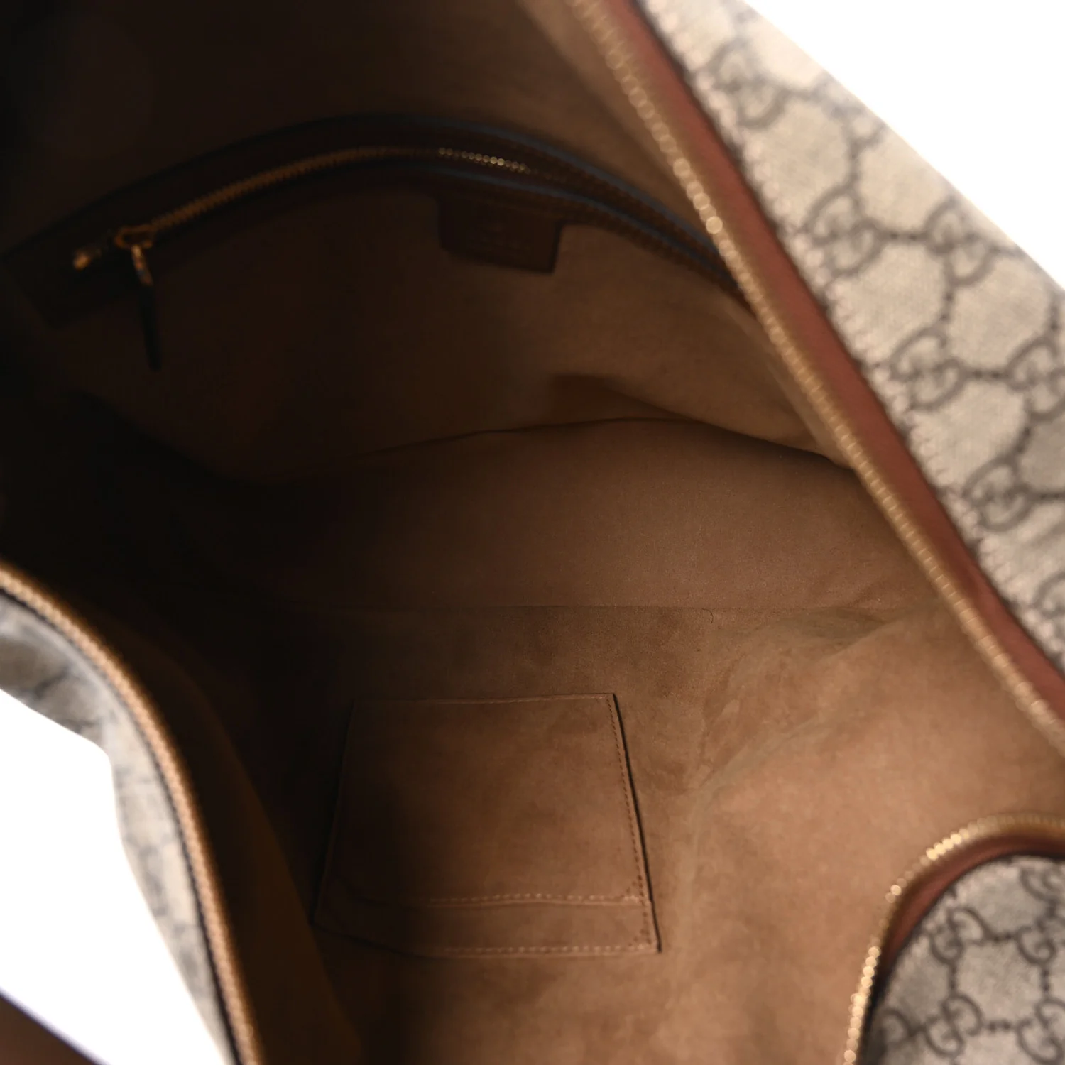 GG Supreme Monogram Large Linea A Hobo Light Brown - Image 8