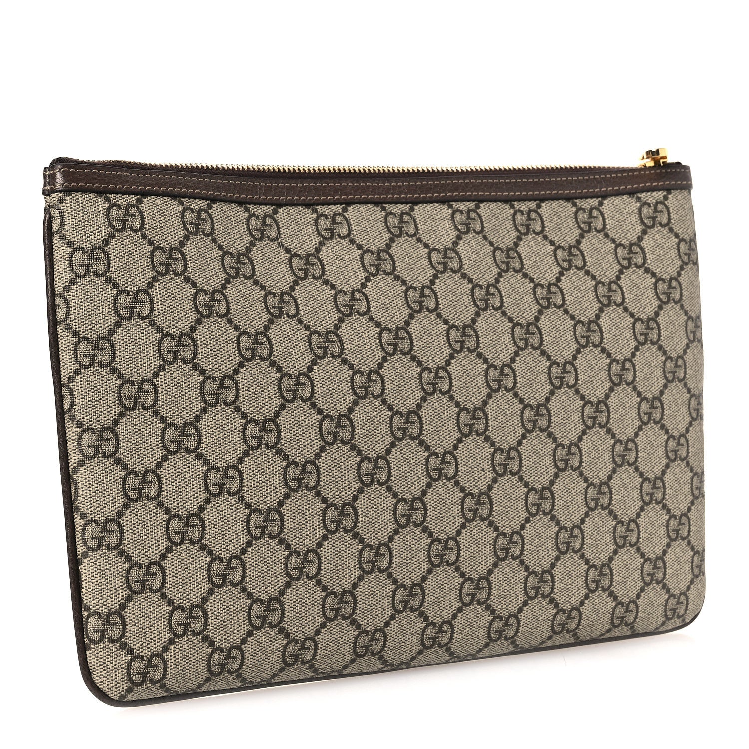 GG Supreme Monogram Large Ophidia Pouch Clutch Brown - Image 3