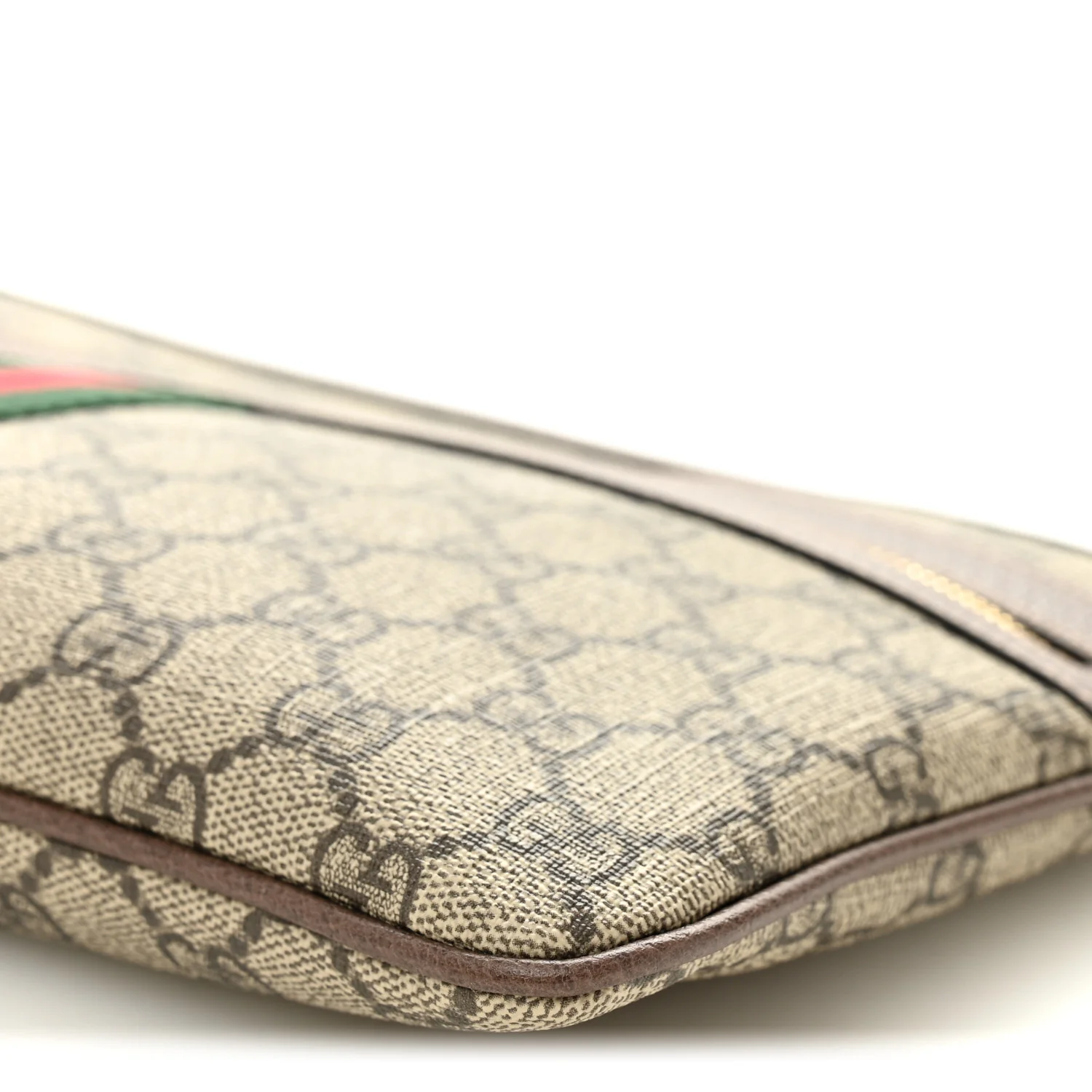 GG Supreme Monogram Large Ophidia Pouch Clutch Brown - Image 10