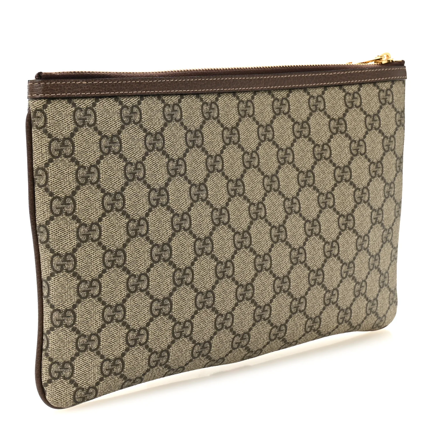 GG Supreme Monogram Large Ophidia Pouch Clutch Brown - Image 3