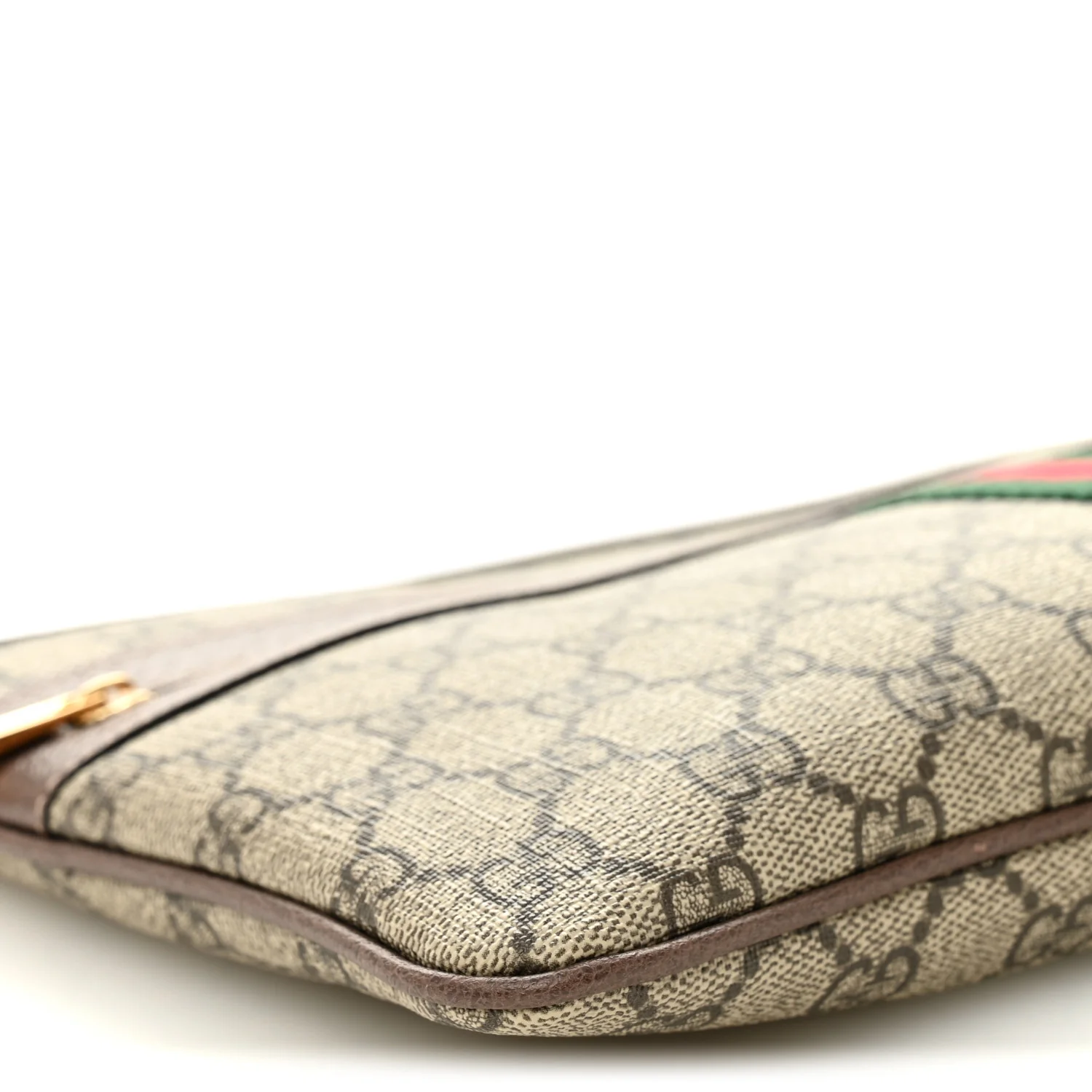 GG Supreme Monogram Large Ophidia Pouch Clutch Brown - Image 9