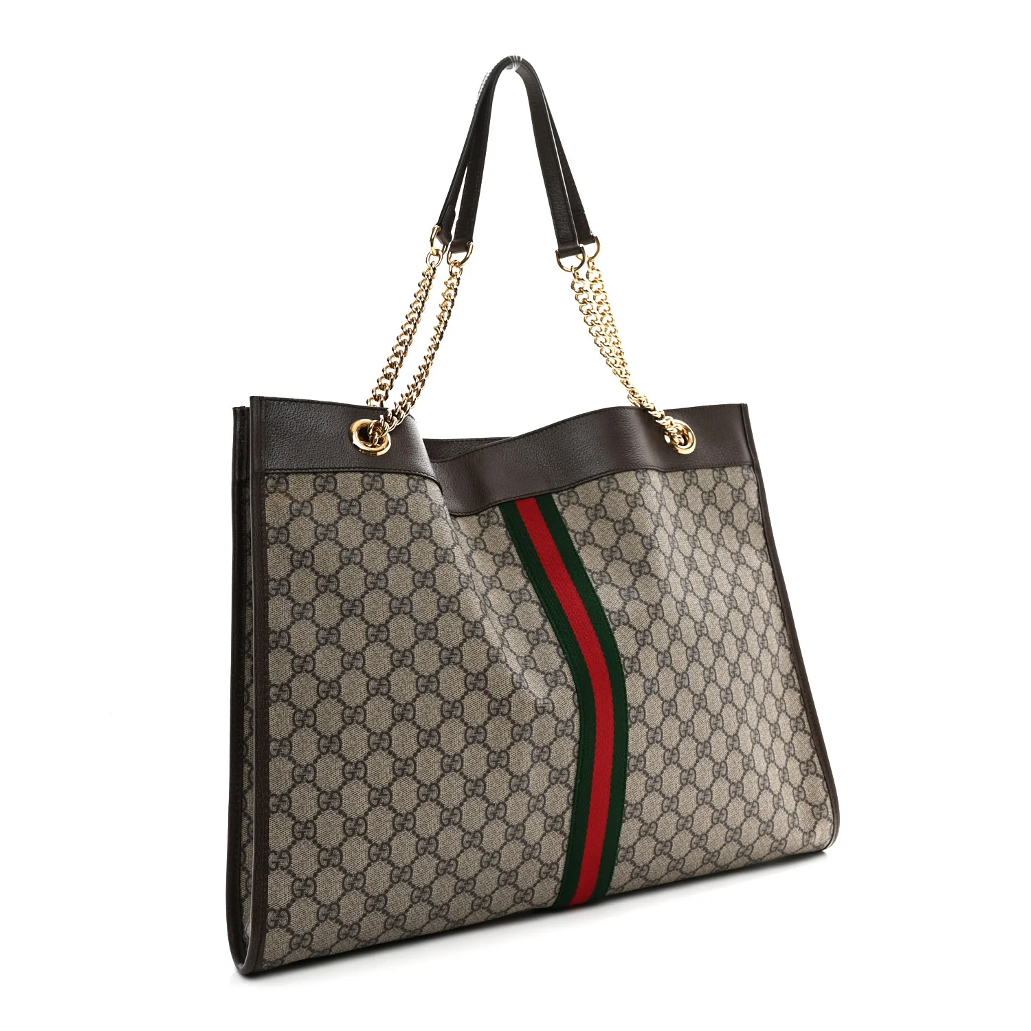 GG Supreme Monogram Large Rajah Chain Tote Beige New Acero - Image 4