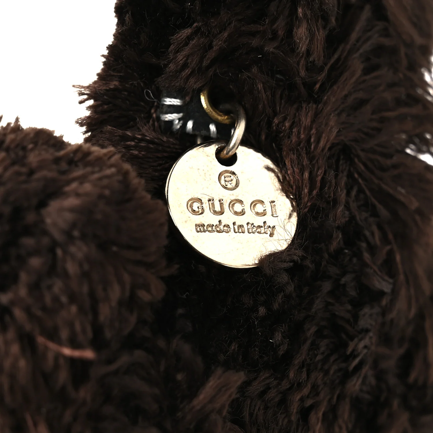 GG Supreme Monogram Lulu French Poodle Bag Charm Brown - Image 3
