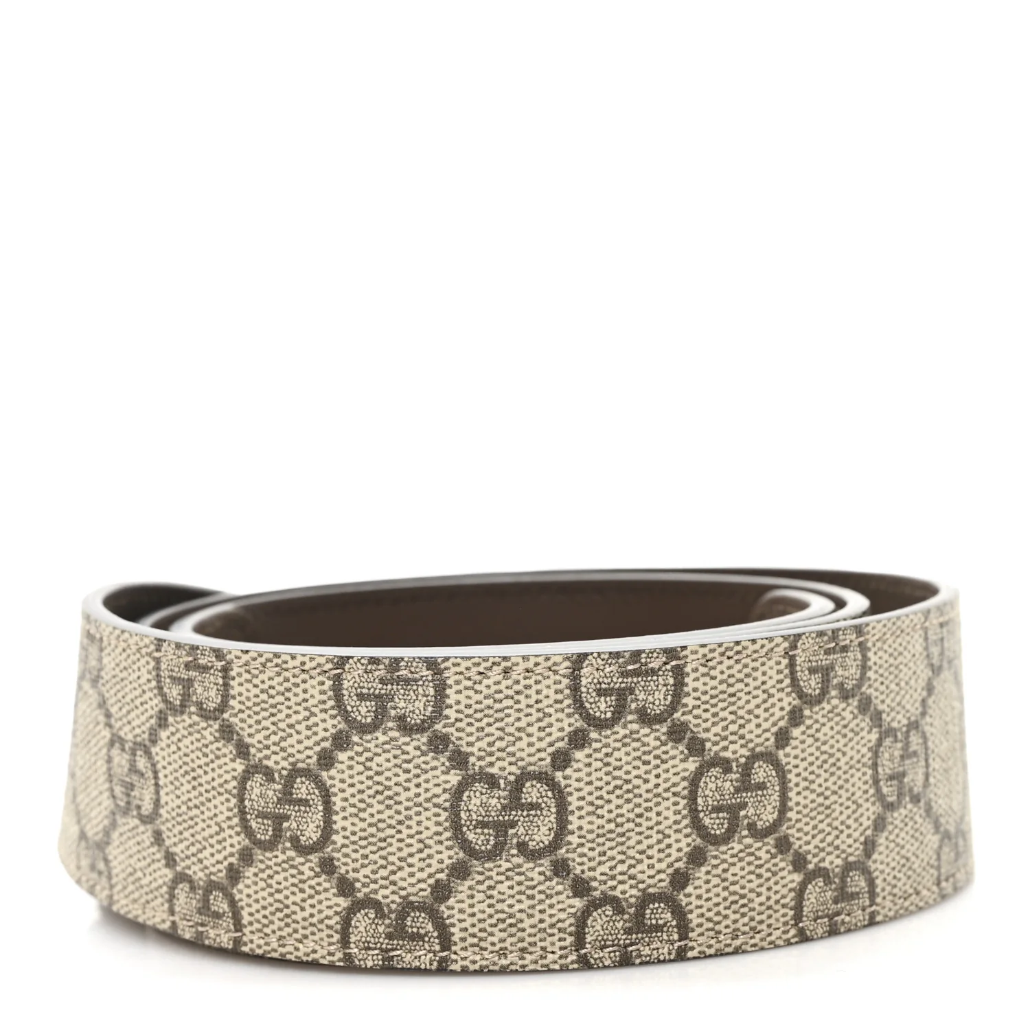 GG Supreme Monogram Matte Plutone Calfskin Double G 40mm Belt 90 36 Beige Ebony New Acero - Image 2