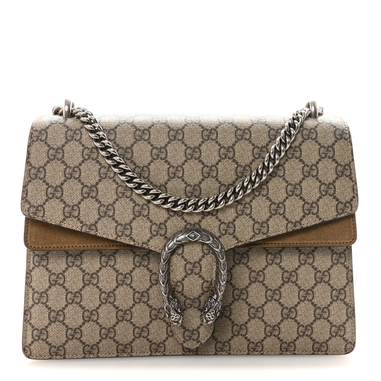 GG Supreme Monogram Medium Dionysus Shoulder Bag Taupe