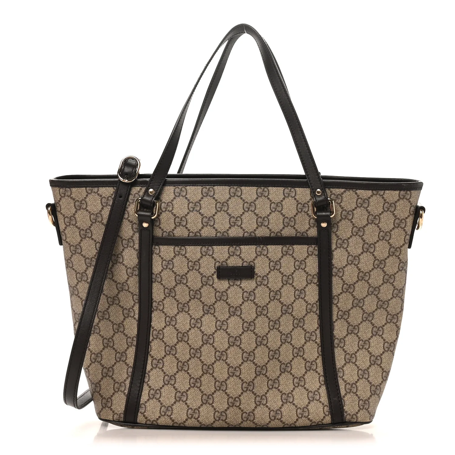 GG Supreme Monogram Medium Joy Tote Dark Brown