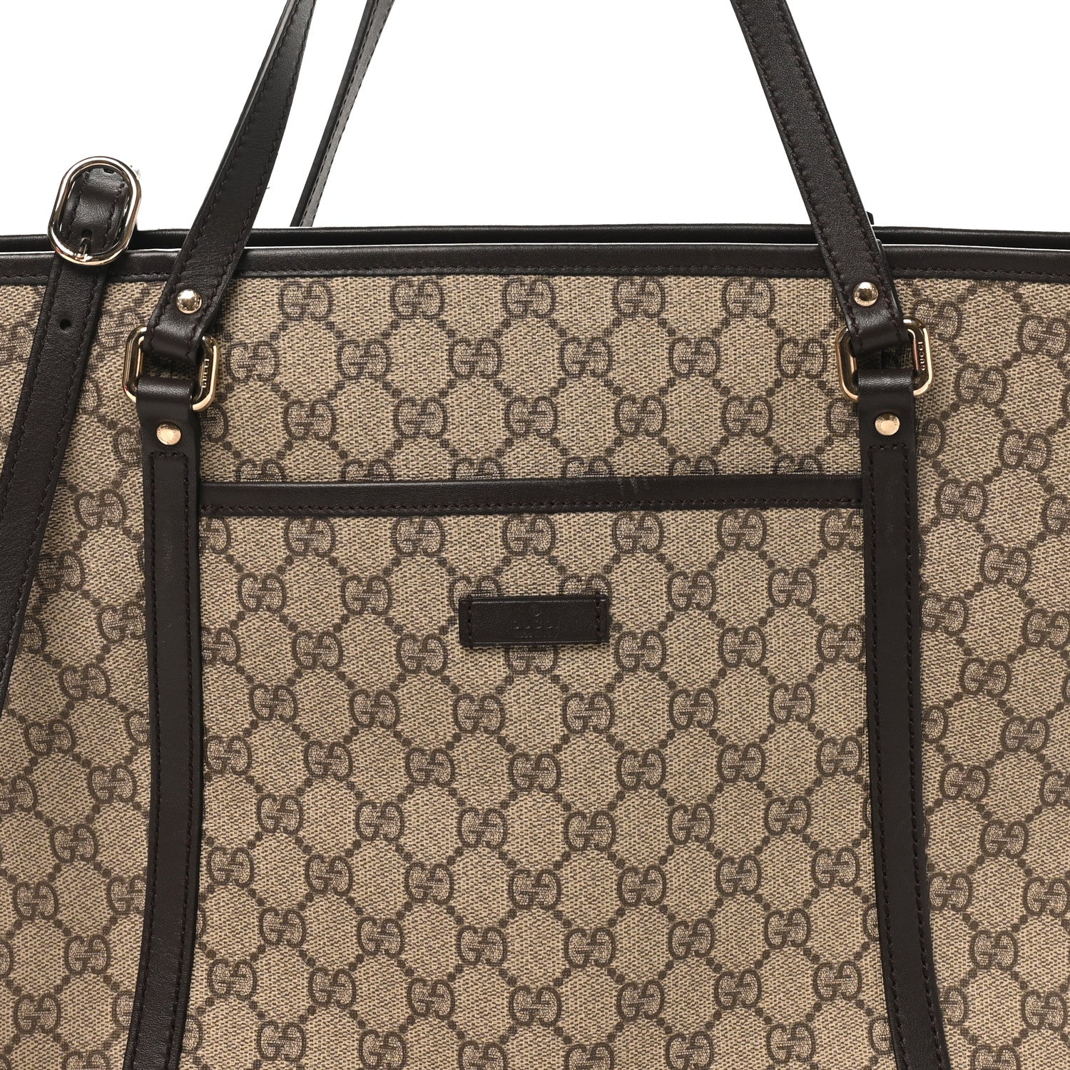 GG Supreme Monogram Medium Joy Tote Dark Brown - Image 8