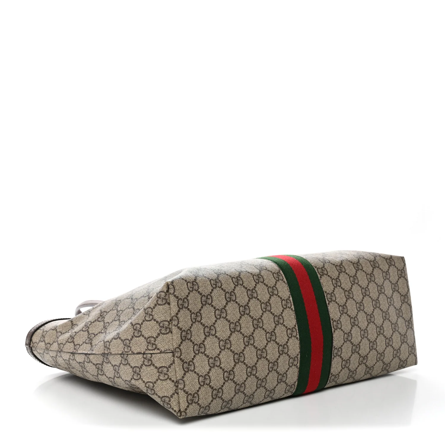 GG Supreme Monogram Medium Ophidia Shopping Tote Brown - Image 4