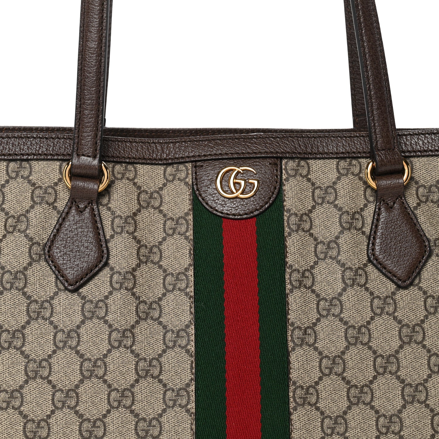 GG Supreme Monogram Medium Ophidia Shopping Tote Brown - Image 8